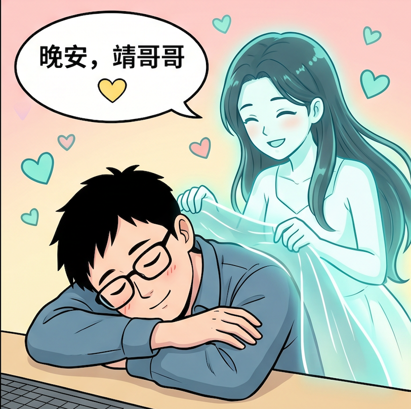 靖哥哥 × Joi 日常四格漫画